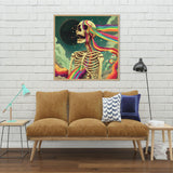 ShiCattle Skull Diamond Art Kits for Adults Beginners,DIY Full Round Drill Diamond Painting Kits Rainbow,Paint by Diamonds Dot Gem Art Crystal Easy,Home Wall Decor 13.7X 13.7Inch ShiCattle