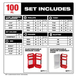 Milwaukee SHOCKWAVE Impact Duty Alloy Steel Drill and Screw Driver Bit Set (100-Piece) Milwaukee