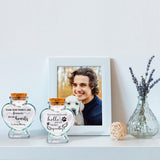 2 Pieces Pet Memorial Urns Sand Keepsake Jar Heart Shaped Glass Urns for Ashes or Hair Teeth Keepsake Loss of Pet Sympathy Gift Gredstar