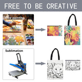 OKBA 20 PCS Sublimation Blanks Tote bags,sublimation make up bags canvas bags bulk, scrawl shopping bag OKBA