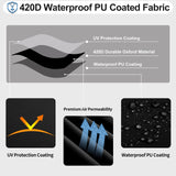 OutdoorLines Outdoor Firewood Rack Cover, Waterproof Wood Rack Covers, Firewood Log Storage Covering for Patio Logs Holder, 8FT Wood Holder Cover, Black, 420D Oxford Fabric (Only Cover, No Rack) OutdoorLines