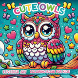 Cute Owls Coloring book for kids: 50 Cute Cartoon Birds designs for Boys and Girls Ages 3-12 Majosta