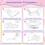 10FT Inflatable Bubble House Dome for Kids, Clear PVC Inflatable Bubble House Tent with Tunnel, Bubble Balloon House with 750W Air Blower, 600W Air Pump Inflatable Dome for Party (Clear, 10FT) Gaonala