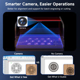 Creality Laser Engraver Enclosed, Falcon2 Pro 40W Output Laser Cutter with 1.6W Laser Module, 25000mm/min Speed Laser Cutter Machine with Air Assist, Auto Fan, Camera Positioning for Wood and Metal Creality