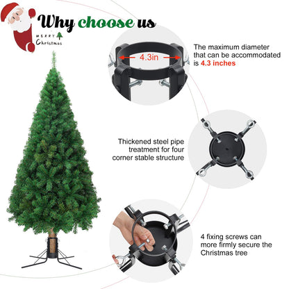 DIIG Christmas Tree Stand, Detachable Christmas Tree Bracket Suitable for Trunks of 1.5 to 4.3 Inches, Suitablefor Pine SprucePoplarof 4-10 Feet