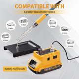 Hakea Cordless Soldering Station for Dewalt 20V Max Battery - Electric Digital LCD Display Soldering Iron Station Fast Heating Up Soldering Station for DIY, Appliance Repair (Battery Not Included) Hakea