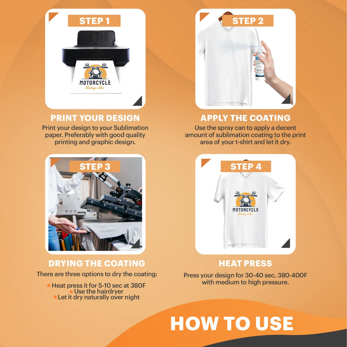 NGOODIEZ Sublimation Printing Bundle - 1000ml Quick Dry and Washable Sublimation Spray for All Garments + 250ml High Gloss Finish, Super Adhesive and Waterproof Sublimation Coating for Mugs NGOODIEZ