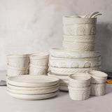 Artena Ramekins, Ramekins Oven Safe, Creme Brulee Ramekins, Embossed White Ceramic Ramiken, Souffle Pudding Custard Cups, Baking Dish, Dipping Bowls, Sauce Cups, Set Of 4 (Pinwheel Flower, 8 oz) Artena