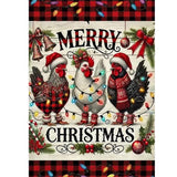 Merry Christmas Diamond Art Kits for Adults Beginners,DIY Diamond Painting Kits for Adults Animals Chicken,5D Full Round Drill Diamond Dots with Painting Gem Art Kits for Home Wall Decor 12x16 Inch SHICERNHJ