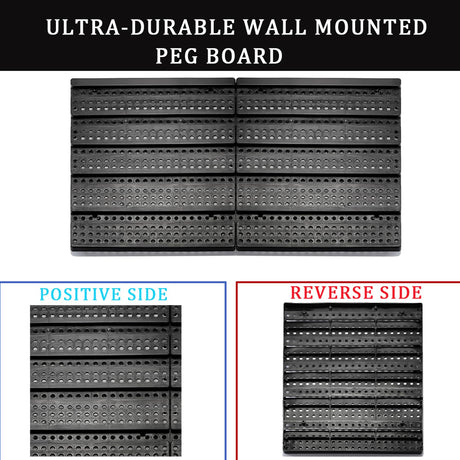 MULSAME Wall Mounted Storage Bins Parts Rack 4 Colors 30PCS Bin Organizer Garage Plastic Shop Tool, Garage Organizers and Storage (Style-Classic) MULSAME