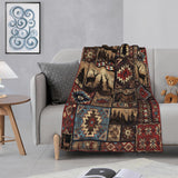 Blanket Cabin Rustic Bear Deer Throw Blanket Lodge Moose Soft Warm Velvet Blanket Lightweight Bed Blanket Farmhouse Home Decor Fleece Blanket Sofa Blanket Luxurious Gift for Men Women KAPLIPE