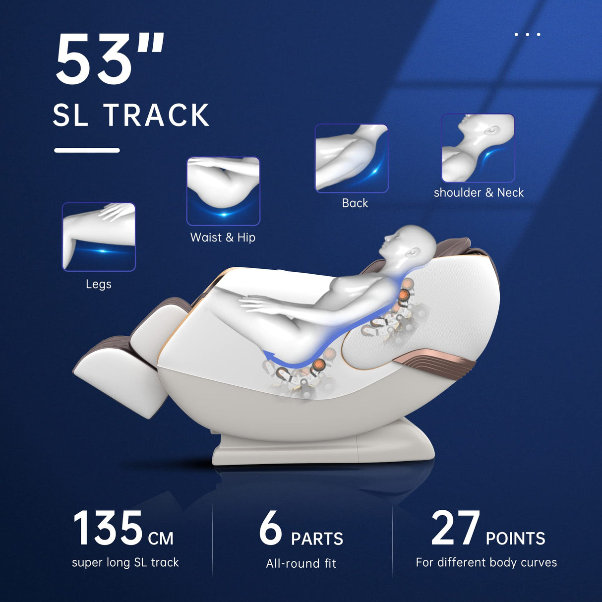 Real Relax Massage Chair Full Body, Zero Gravity SL Track Shiatsu Recliner with Shortcut Key, PS3100(Brown) Real Relax