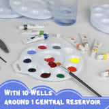 30Pcs Paint Tray Palettes, Plastic Paint Pallets with Hanging Hole for Kids or Students to Paints on School Project, Art Class or Have a Birthday Painting Part Halobios