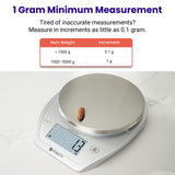 Etekcity 0.1g Food Kitchen Scale, Bowl, Digital Grams and Ounces for Weight Loss, Dieting, Baking, Cooking, and Meal Prep, 11lb/5kg, Stainless Steel Silver Etekcity