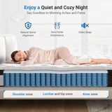 Avenco Cal King Mattress 10 Inch, Hybrid Mattress California King Medium Firm, Cal King Mattress in a Box with Gel-Infused Memory Foam and Pocketed Springs, Breathable Knit Fabric, Edge Support Avenco