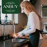 Teak Wooden Kitchen Utensils Set, High Resistant Wooden Spoons for Cooking, Nonstick Cooking Essential Utensils, Set of 10 ANBUY