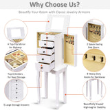 Giantex Jewelry Cabinet Armoire Box Storage Chest Necklace Stand Organizer Giantex