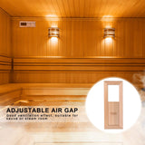 Fdit Sauna Air Vent, Wooden Rectangle Grille Ventilation Equipment Steam Room Accessory Sauna Accessories Fdit