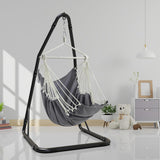 C Hammock Chair Stand, Heavy Duty Hanging Chair Stand Only, Solid Steel Structure Swing Stand with Hook, 300lbs Hammock Chair Stand Only, Hammock Stand Only for Indoor/Outdoor Patio Yard（Stand Only） SkylarkJoy