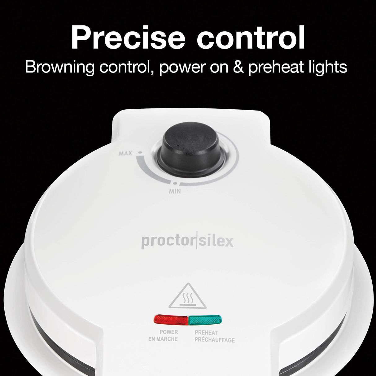 Proctor Silex Waffle Cone and Ice Cream Bowl Maker with Browning Control, Shaper Roller and Cup Press, 7.5” Nonstick Plates, White (26410) Proctor Silex
