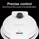 Proctor Silex Waffle Cone and Ice Cream Bowl Maker with Browning Control, Shaper Roller and Cup Press, 7.5” Nonstick Plates, White (26410) Proctor Silex