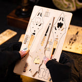 MU 3D Wooden Knife Puzzle DIY Wood Assembled Knife Model Metal Puzzles for Adults, Military Model Wooden Swords Guns Model Kits Building DIY Set, Mechanicals Wooden Toys Gift to Father Brother Purple MU