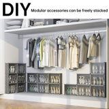 MAGINELS 6 Tier Shoe Rack Organizer with Cover, Slim Shoe Storage Cabinet, Behind The Door, Narrow Shoe Shelf for Closet, entryway, Black MAGINELS