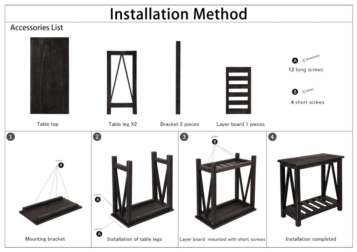 FEUFOAM Farmhouse End Table Narrow Side Table Living Room Slim End Tables with Storage Shelf 2 Tier Nightstand for Bedroom Hallway Dormitory, Rustic Brown and White FEUFOAM