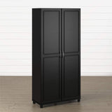 Systembuild Evolution Kendall 36" Utility Storage Cabinet, Black SystemBuild