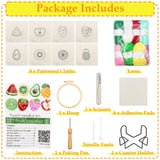 Soleeya Punch Needle Kits Adults Beginner 8 Pcs Punch Needle Coaster Kit Fruit Patterns Stitching Punch Embroidery Including Yarn Hoop Needle and Video Tutorials, Rug Tufting Coaster DIY Craft Gifts Soleeya