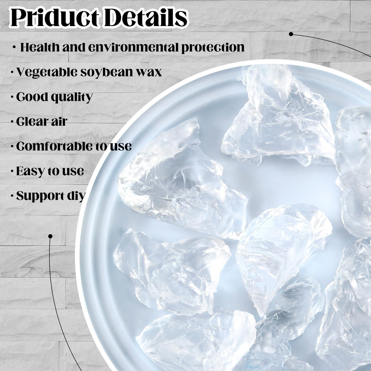 Heigble 3.3 lb High Density Transparent Gel Candle Wax Clear Gel Wax Jelly Candle 100 Pcs Wick and 100 Pcs Wick Stickers for DIY Making Handmade Projects Material Supplies Heigble