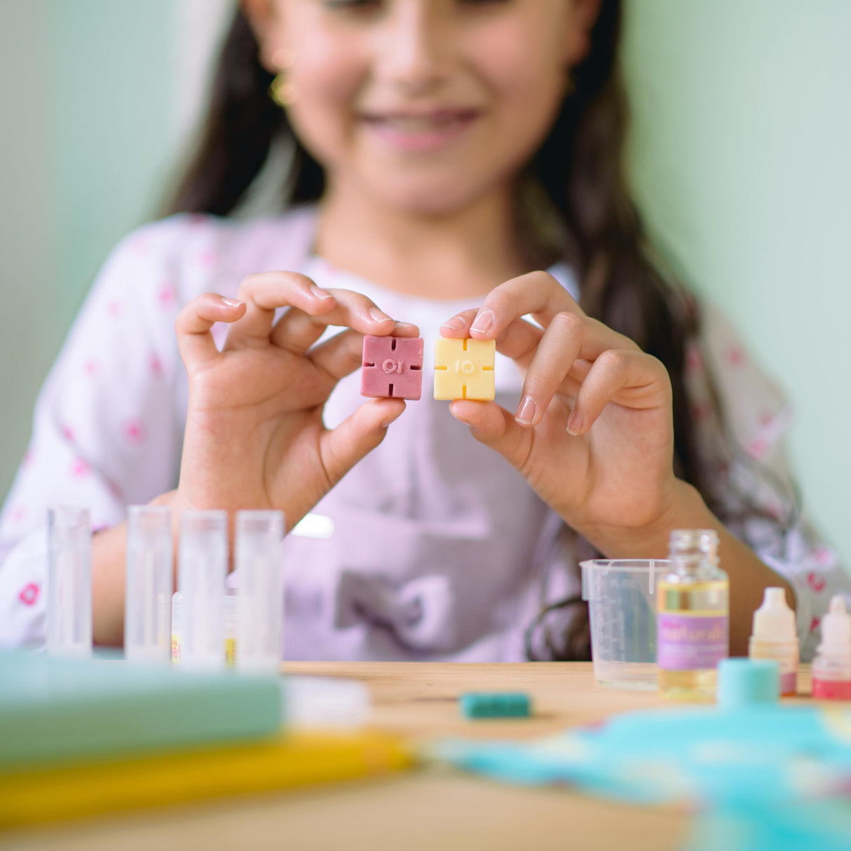 Kiss Naturals - Lip Balm Making Arts & Crafts Kit for Kids - with Organic Safflower Oil, Beeswax, Shea Butter - Stem DIY Body Care - Make 6 Lip Balms - Birthday, Holiday Gift for Girls & Boys Kiss Naturals