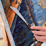 MBAIYO 4 Pcs Painting Knife Set,Palette Knife No.19 + Pallet Knives No.20 Stainless Steel Art Spatula with Wood Handle Scraper for Oil Canvas Acrylic Sculpting Mixing Texturing MBAIYO