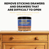 Wood Lubricant & Wood Wax - Multi-Purpose Paste Wax for Wood, Sliding Drawer & Door Hinge Lubricant, Drawer Wax - Restore & Maintain Wooden Slide, Loosen Drawer Slide -3.5Oz Qoddxx