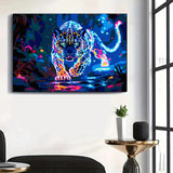 GXGLLPZBY Tiger Paint by Numbers Kit for Adults Beginner,DIY Tiger Paint by Numbers for Adults,Easy Canvas by Number Without Frame Home Wall Decor 12 x 16 in GXGLLPZBY