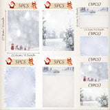 40 Pcs Winter Stationery Paper and Envelopes Set Christmas Stationery Paper Set 8.5 x 11 Inches, 20 Letter Writing Print Paper and 20 Vintage Envelopes Outus