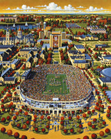 Fighting Irish of Notre Dame 500 Piece Jigsaw Puzzle Wooden Jigsaw Puzzle Farm Farmhouse Children and Adolescents Educational Training Decompression Resistant Difficult Play Games WoodArtSupply