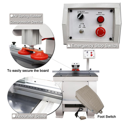 HayWHNKN Dust-Free Pneumatic Hinge Boring Drill Press Machine Woodworking Hinge Drilling Machine 45-9.5 Bult-in Drill Bit 110v 1500W - WoodArtSupply