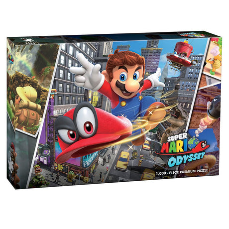 Super Mario Odyssey Snapshots 1,000 Piece Premium Puzzle | Super Mario Odyssey Video Game Collectible Puzzle | Mario Bros Toys USAOPOLY
