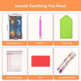 Large Diamond Art Kits for Adults - Sun and Moon Diamond Painting Kits for Adults, 5D Round Full Drill Moon Gem Art Paint by Diamonds Pictures DIY Crafts Kits 16x28inch Axquilon