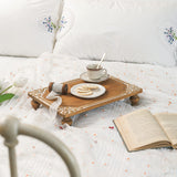 NIKKY HOME Farmhouse Risers Display Stands, Rustic Wood Pedestal Decorative Tray, Centerpiece Decor for Coffee Bar Table, Kitchen Counter, Dining Room NIKKY HOME