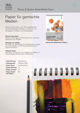 Winsor & Newton Professional Mixed Media Pad, 9" x 12", 30 Sheets, 250gsm, White Winsor & Newton