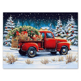 Christmas Truck Diamond Art Kits for Adults - Christmas Truck DIY 5D Diamond Painting Kit for Adults Home Decor Crafts - 12x16Inch HITO