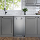 EdgeStar BIDW1802 18 Inch Wide 8 Place Setting Energy Star Certified Built-In Front Control Dishwasher - White EdgeStar