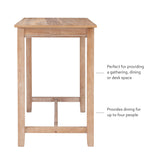 Linon Distresed 36 inch Height Pub Claridge Table, Distressed Brown Counter Linon