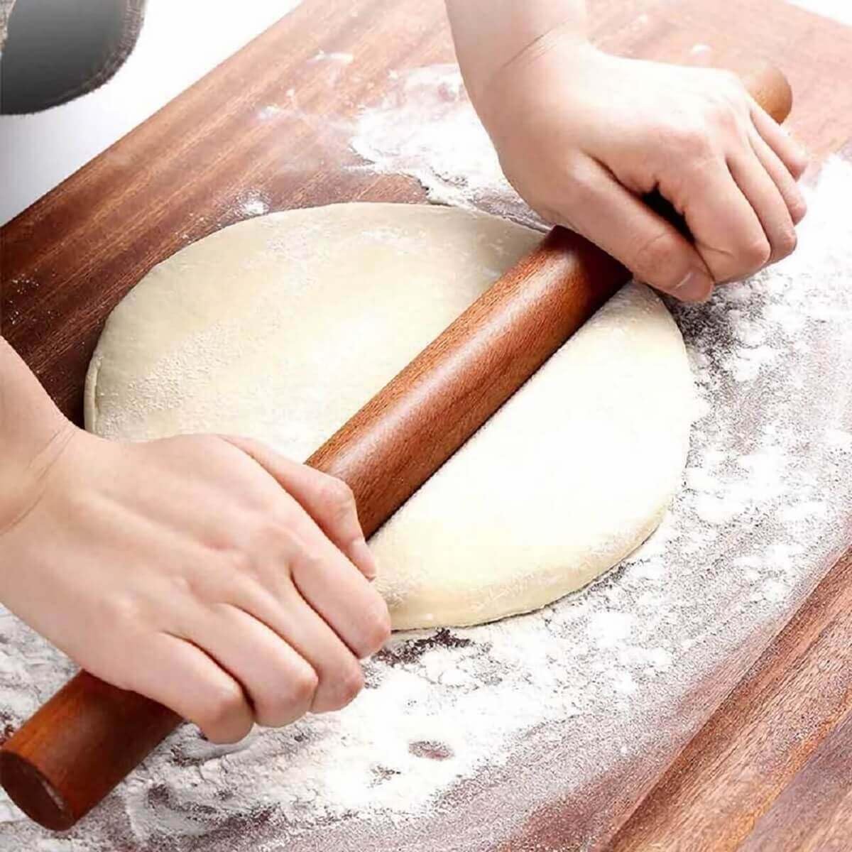 NASNAIOLL French Rolling Pin,wood Rolling Pins For Baking,non-stick Dough Roller.Pastry Rolling Pin For Pizza,pie Crusts,pastries,cookies, Pierogi,bread,kolaches,tortillas,soft Candy,15.7 In