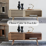 Easyego Coffee Table with Storage, Mid Century Modern Coffee Table for Living Room, Farmhouse, Rectangle Coffee Table, Wooden Center Table (Oak) Easyego