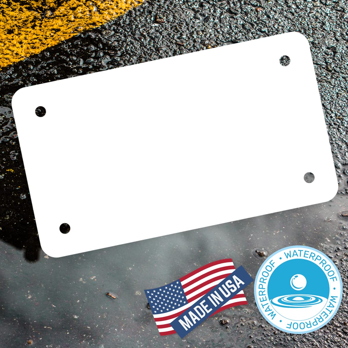 Simplee Signage 7"X4" Blank Motorcycle License Plate for Vinyl, Motorcycle Plate Blank for Business, Pack of 10 (Ten) Blank License Plates for Creating Custom Vanity Plates SimpLee Signage