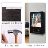 Dmnnlp Dog Memorial Shadow Box, 13.4" Pet Ashes Keepsake with Remembrance Bottle, Wall-Mountable Display Case for Dog/Cat Loss Sympathy Gifts Dmnnlp