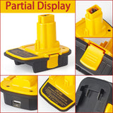 DM18D Converter for DeWalt 18v to 20v Battery Adapter,for Milwaukee M18 18v Batteries Adapter, Convert to DC9096,fit for DeWalt 18v XRP Ni-Cad Cordless Tool,Upgraded Version of DCA1820,with USB port Echoyee